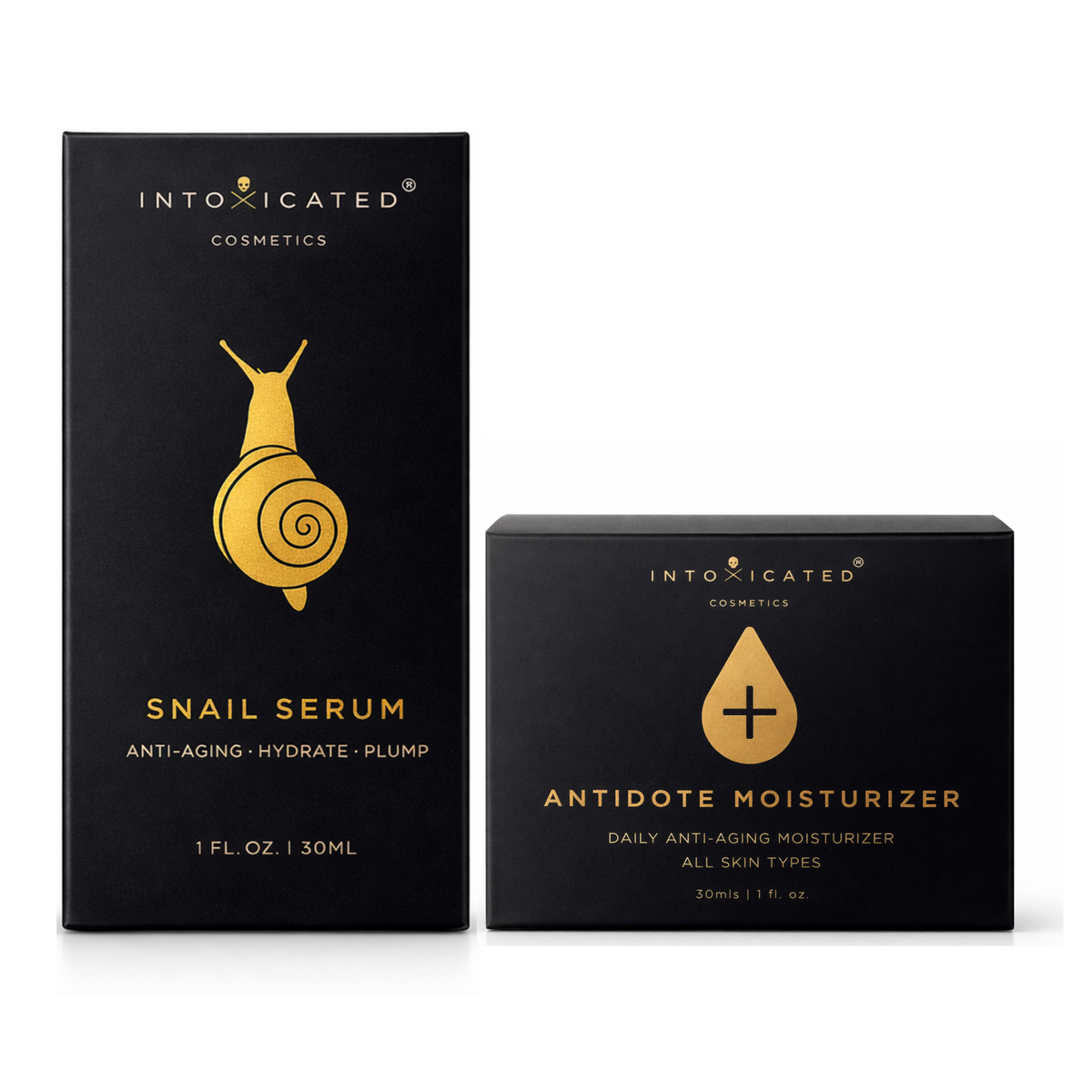 Snail Serum + Antidote Moisturizer | Intoxicated Cosmetics