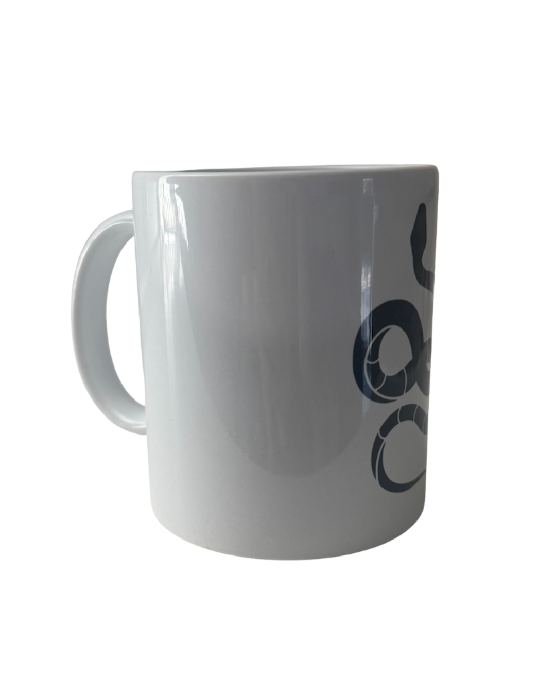 Intoxicated Cosmetics Snake Coffee Mug with Black Snake Design