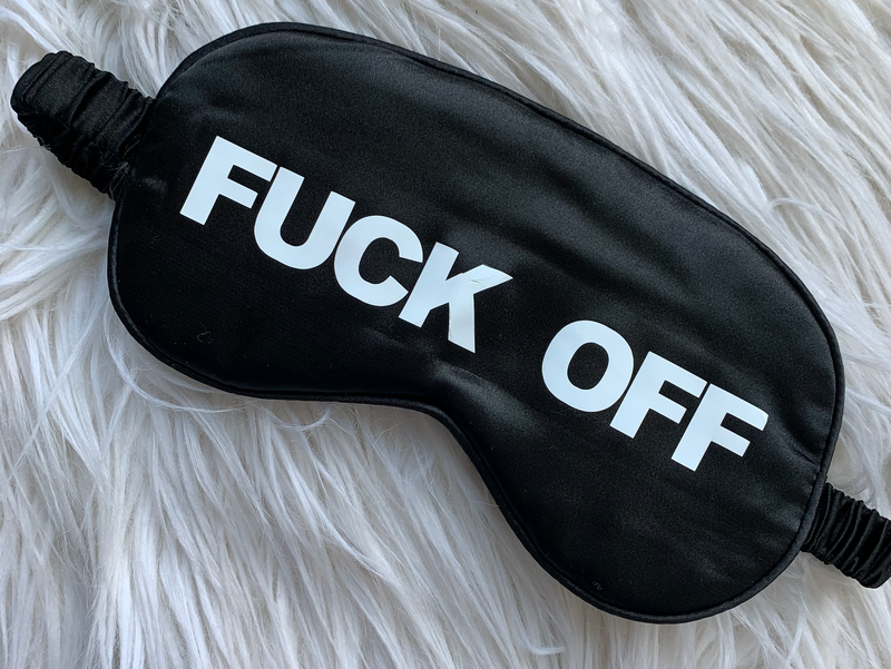 Maschera Per Dormire 'F*ck Off' – Glow In Dark, Regalo Divertente Per Uomo E Donna